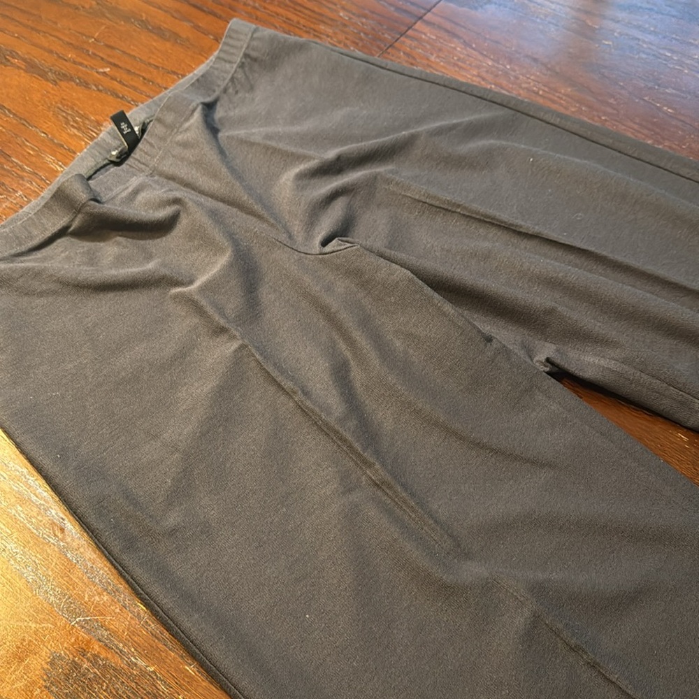 Small Eileen Fisher dark grey crepe wide leg pants - Picture 3 of 3